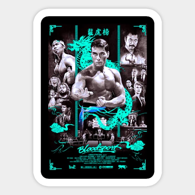 Bloodsport, 1988 - JCVD VAN DAMME Sticker by Diyutaka